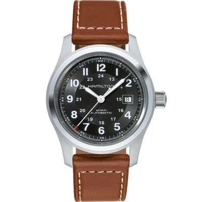 Remontoir à montres pour montre Hamilton Khaki Field Khaki Field Automatic Stainless Steel / Noire
