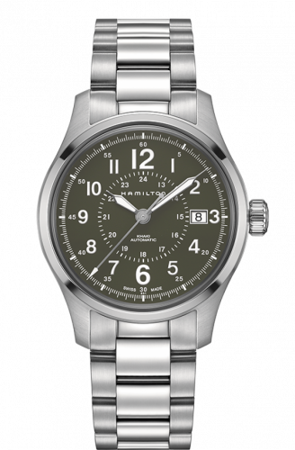 Remontoir à montres pour montre Hamilton Khaki Field Khaki Field Automatic 40mm Verte / Bracelet