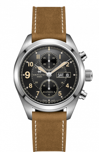 Remontoir à montres pour montre Hamilton Khaki Field Khaki Field Automatic Chronograph Steel / Noire