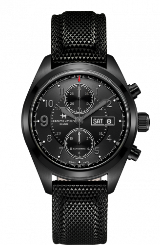 Remontoir à montres pour montre Hamilton Khaki Field Khaki Field Automatic Chronograph PVD / Noire