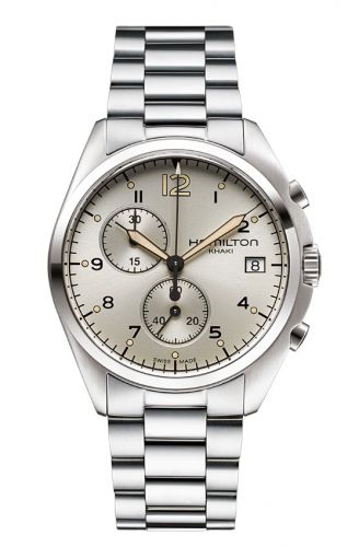 Remontoir à montres pour montre Hamilton Khaki Aviation Khaki Pilot Pioneer Chrono Quartz Ivoire / Bracelet