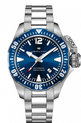 Remontoir à montres pour montre Hamilton Khaki Navy Frogman Auto Bleu Bracelet