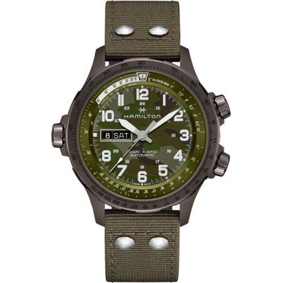 Remontoir à montres pour montre Hamilton Khaki Aviation Khaki Aviation X Wind Day Date Auto Camouflage