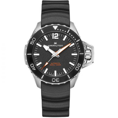 Remontoir à montres pour montre Hamilton Khaki Navy Khaki Navy Frogman Auto 46 Stainless Steel / Noire / Rubber