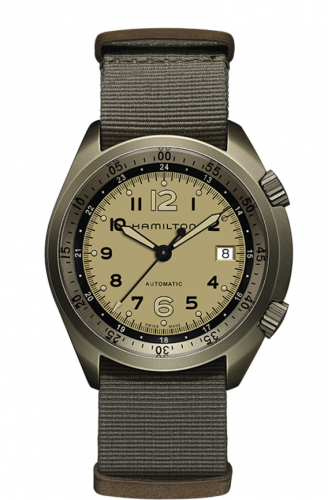 Remontoir à montres pour montre Hamilton Khaki Aviation Khaki Pilot Pioneer Alu Beige Auto