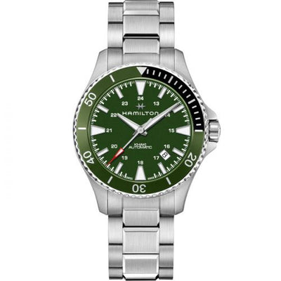 Remontoir à montres pour montre Hamilton Khaki Navy Khaki Navy Scuba Auto Stainless Steel / Verte / Bracelet