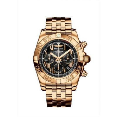 Remontoir à montres pour montre Breitling Chronomat Chronomat 44 Rose Or / Onyx Noire Roman / Bracelet