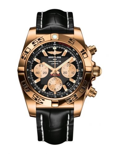 Remontoir à montres pour montre Breitling Chronomat Chronomat 44 Rose Or / Onyx Noire / Croco