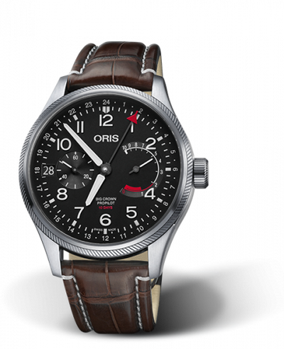 Watch Winder for watch Oris ProPilot Big Crown ProPilot Calibre 114 Stainless Steel / Black / Alligator