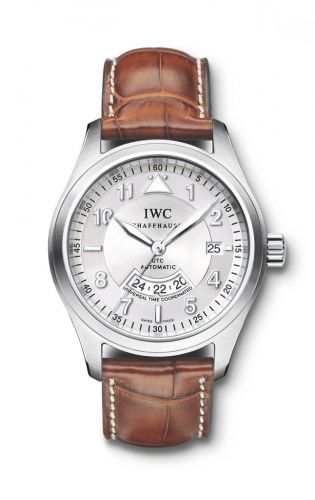 Watch Winder for watch IWC Pilot Pilot's Watch Spitfire UTC Stainless Steel / Silver / Strap