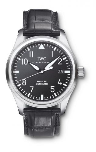 Watch Winder for watch IWC Pilot Pilot's Watch Mark XVI Stainless Steel / Black / Strap