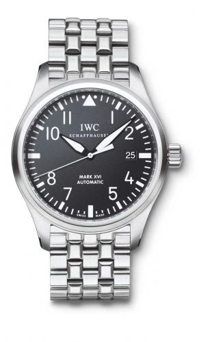 Watch Winder for watch IWC Pilot Pilot's Watch Mark XVI Stainless Steel / Black / Bracelet