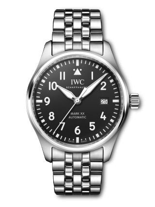Remontoir à montres pour montre IWC Pilot Pilot's Watch Mark XX Stainless Steel / Noire / Bracelet