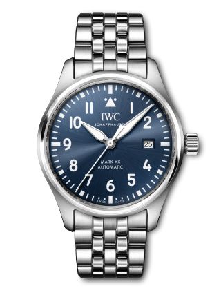 Remontoir à montres pour montre IWC Pilot Pilot's Watch Mark XX Stainless Steel / Bleu / Bracelet