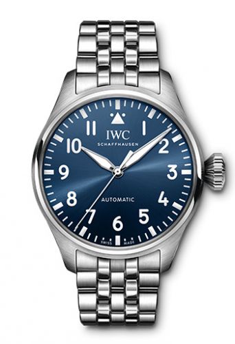 Remontoir à montres pour montre IWC Big Pilot Big Pilot 43 Stainless Steel / Bleu / Bracelet