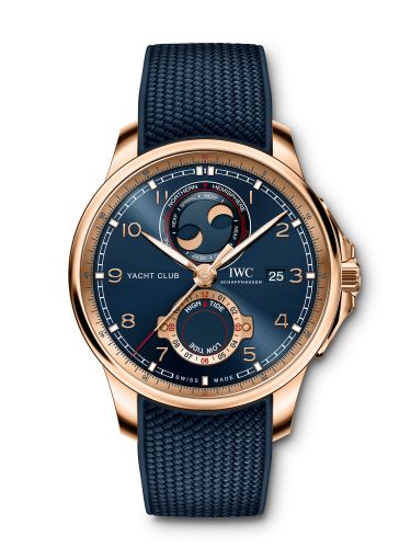 Remontoir à montres pour montre IWC Portugieser Portugieser Yacht Club Moon & Tide Red Or / Bleu / Rubber