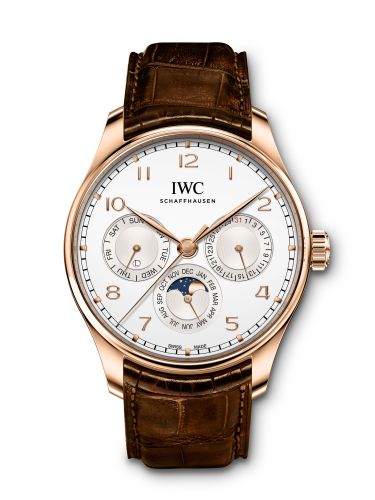 Watch Winder for watch IWC Portugieser Portugieser Perpetual Calendar 42 Red Gold / Silver / Alligator