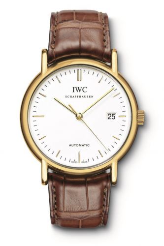 Remontoir à montres pour montre IWC Portofino Portofino Automatic / Yellow Or / Blanc / Strap