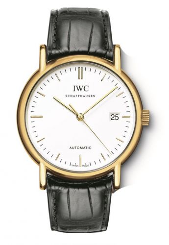 Remontoir à montres pour montre IWC Portofino Portofino Automatic / Yellow Or / Blanc / Strap