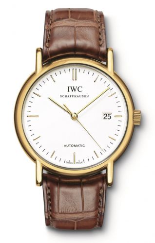 Remontoir à montres pour montre IWC Portofino Portofino Automatic / Yellow Or / Blanc / Strap