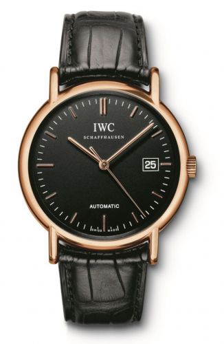 Remontoir à montres pour montre IWC Portofino Portofino Automatic / Rose Or / Noire / Strap