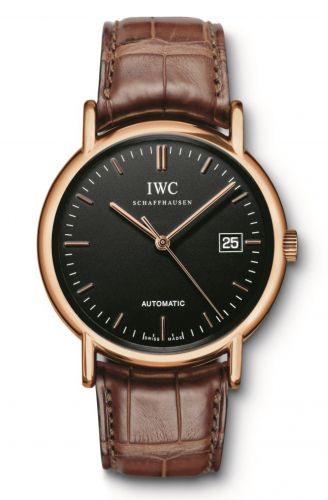 Remontoir à montres pour montre IWC Portofino Portofino Automatic / Rose Or / Noire / Strap