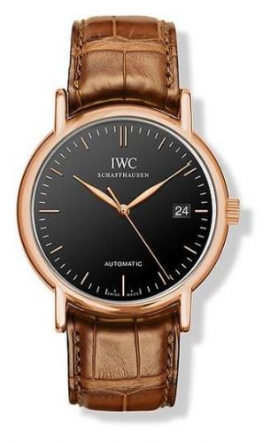 Remontoir à montres pour montre IWC Portofino Portofino Automatic / Rose Or / Noire / Strap