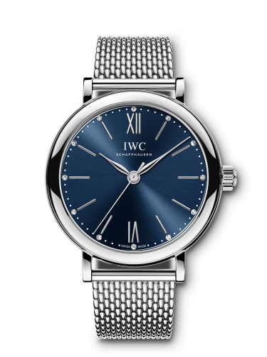 Remontoir à montres pour montre IWC Portofino Portofino 34 Stainless Steel / Bleu / Mesh