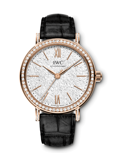 Remontoir à montres pour montre IWC Portofino Portofino 34 Rose Or / Diamond / Argent-Embossed / Santoni