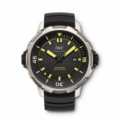 Remontoir à montres pour montre IWC GST Aquatimer Aquatimer Automatic 2000 Titanium / Noire / Yellow Lume / Rubber