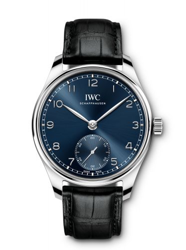 Watch Winder for watch IWC Portugieser Portugieser Automatic 40 Stainless Steel / Blue / Alligator