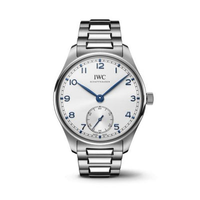 Remontoir à montres pour montre IWC Portugieser Portugieser Automatic 40 Stainless Steel / Argent - Bleu / Bracelet