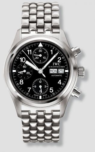 Watch Winder for watch IWC Pilot Pilot's Watch Chronograph Stainless Steel / Black / German / Bracelet