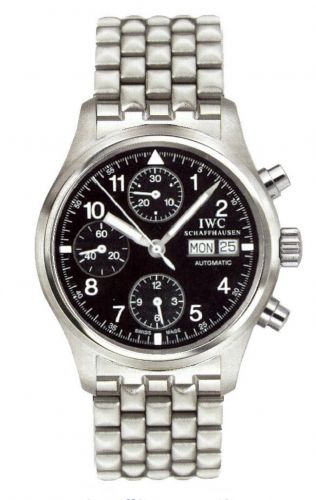 Remontoir à montres pour montre IWC Pilot Pilot's Watch Chronograph Stainless Steel / Noire / Italian / Bracelet