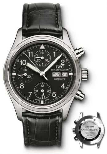 Remontoir à montres pour montre IWC Pilot Pilot's Watch Chronograph Stainless Steel / Noire / Cathay Pacific
