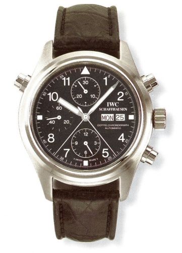 Uhrenbeweger für Uhr IWC Pilot Pilot's Watch Doppelchronograph Stainless Steel / Black / English / Strap