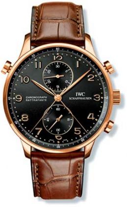 Watch Winder for watch IWC Portugieser Portuguese Chrono-Rattrapante Rose Gold / Black