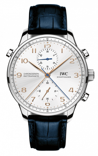 Watch Winder for watch IWC Portugieser Portuguese Chrono-Rattrapante Stainless Steel / Silver / Lisboa