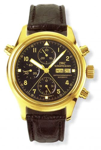 Watch Winder for watch IWC Pilot Pilot's Watch Doppelchronograph Yellow Gold / Black / English