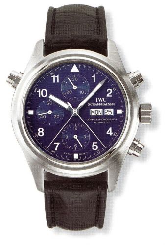 Remontoir à montres pour montre IWC Pilot Pilot's Watch Doppelchronograph Platinum / Bleu / Italian