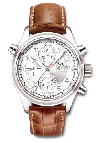 Remontoir à montres pour montre IWC Pilot Pilot's Watch Spitfire Double Chronograph Stainless Steel / Argent / English / Strap