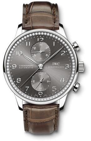 Remontoir à montres pour montre IWC Portugieser Portuguese Chrono-Automatic Or Blanc / Ardoise / Diamond
