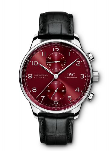Watch Winder for watch IWC Portugieser Portugieser Chronograph Stainless Steel / Burgundy