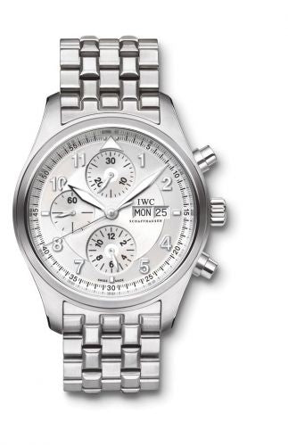 Watch Winder for watch IWC Pilot Pilot's Watch Spitfire Chronograph Stainless Steel / Silver / Bracelet