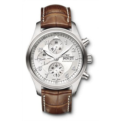 Watch Winder for watch IWC Pilot Pilot's Watch Spitfire Chronograph Stainless Steel / Silver / Strap
