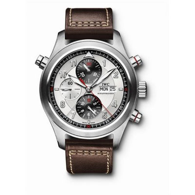 Watch Winder for watch IWC Pilot Pilot's Watch Spitfire Double Chronograph Stainless Steel / Panda / Strap