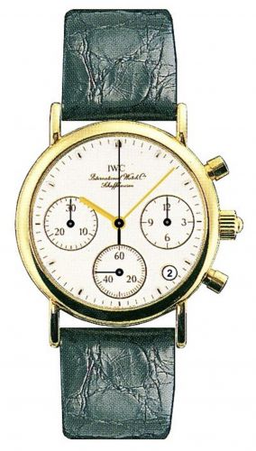 Remontoir à montres pour montre IWC Portofino Portofino Lady Chronograph MecaQuartz Yellow Or / Blanc / Alligator