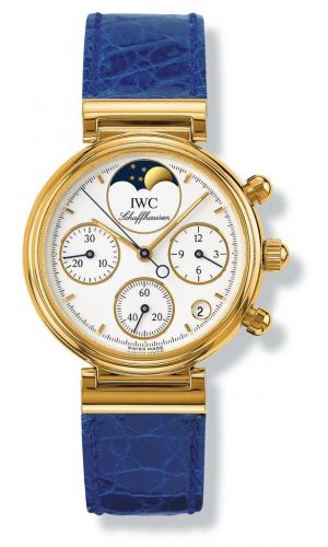 Remontoir à montres pour montre IWC Da Vinci Kleine Da Vinci Yellow Or / Blanc / Bleu Croco
