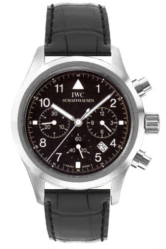 Watch Winder for watch IWC Pilot Pilot's Watch Chronograph Mecaquartz Stainless Steel / Black / Strap