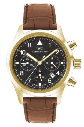 Watch Winder for watch IWC Pilot Pilot's Watch Chronograph Mecaquartz Yellow Gold / Black / Strap